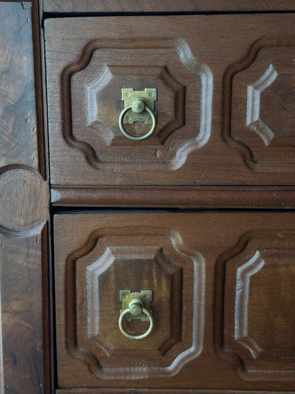 Victorian marble top walnut 3 drawer dresser