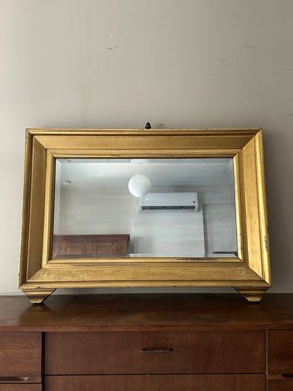 Gilt wood mantel mirror