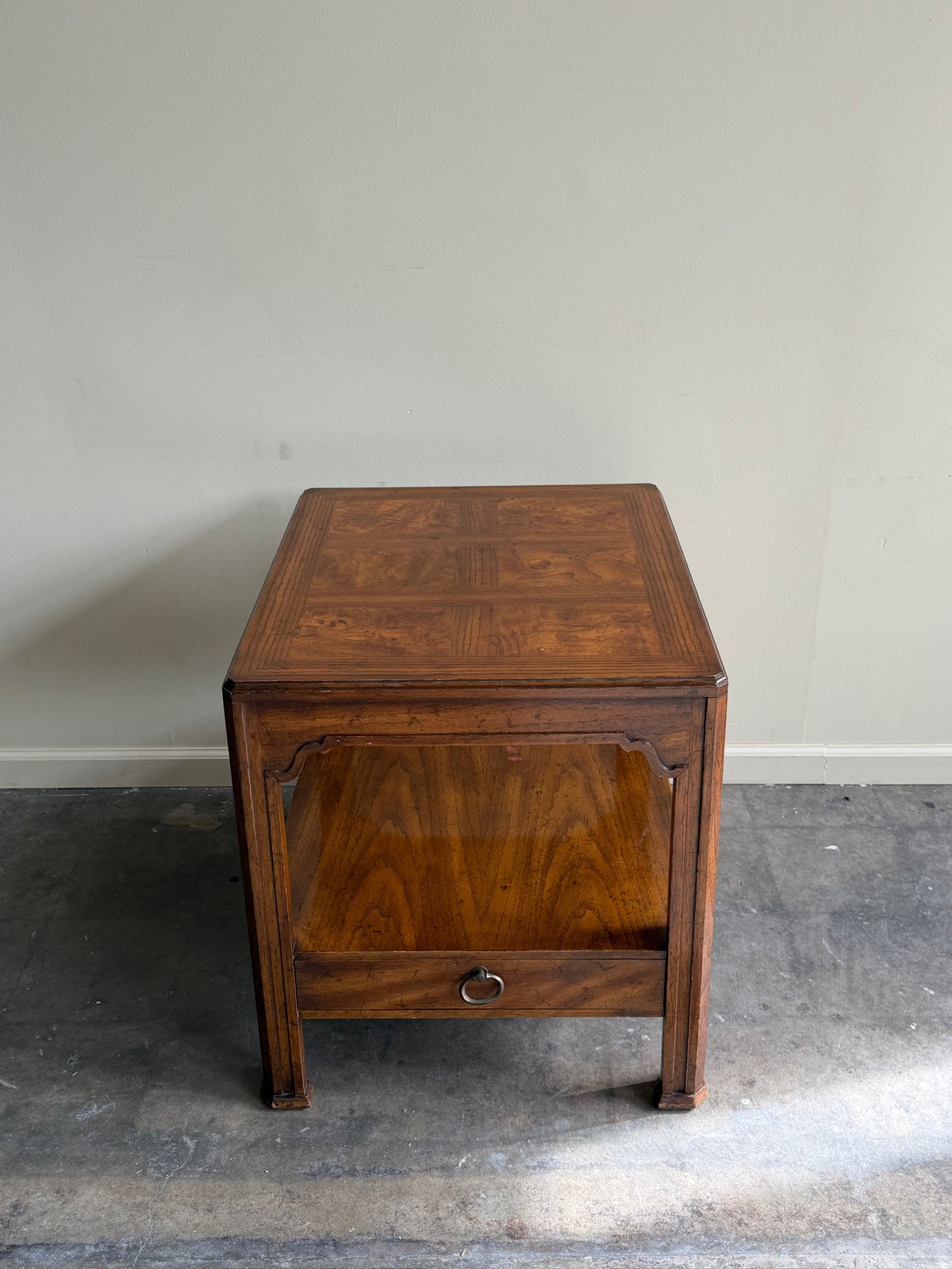 Drexel walnut side table