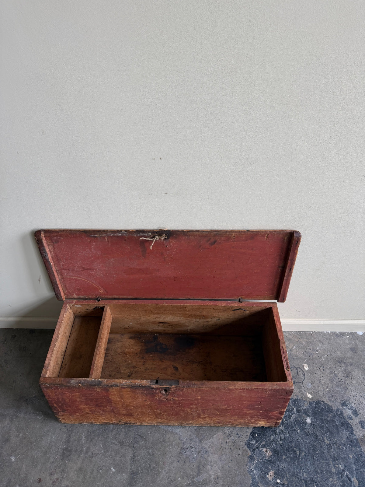 Painted pine chest