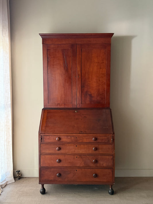 Cherry secretary hutch