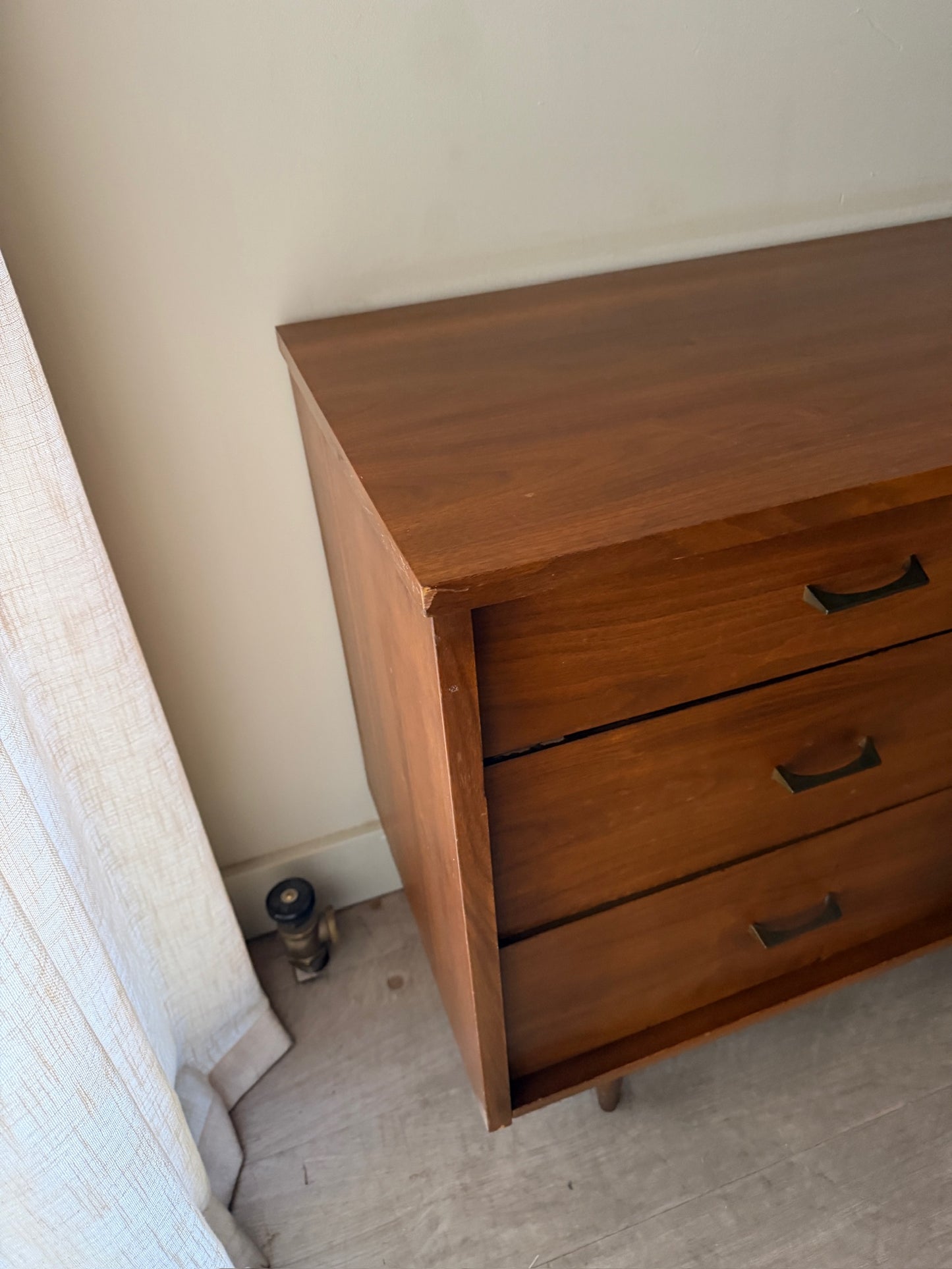 Walnut 9 drawer dresser