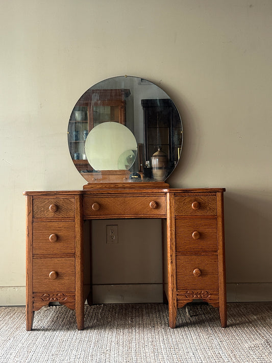 Oak vanity