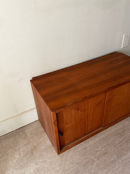 Walnut floating cabinet