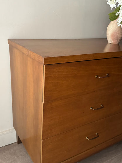 Walnut 6 drawer dresser