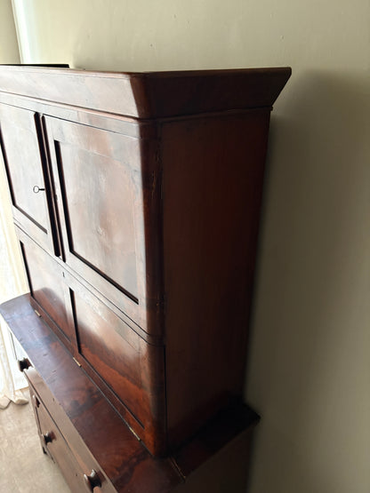 Empire mahogany secretary hutch