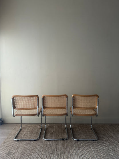Three cesca chairs. Sold individually.