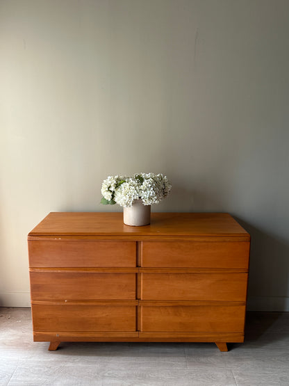 Maple 6 drawer dresser
