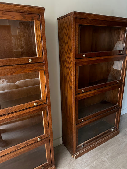 2 oak barrister cases. Sold individually.