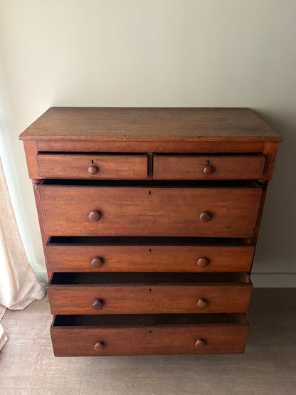 Sheraton walnut dresser
