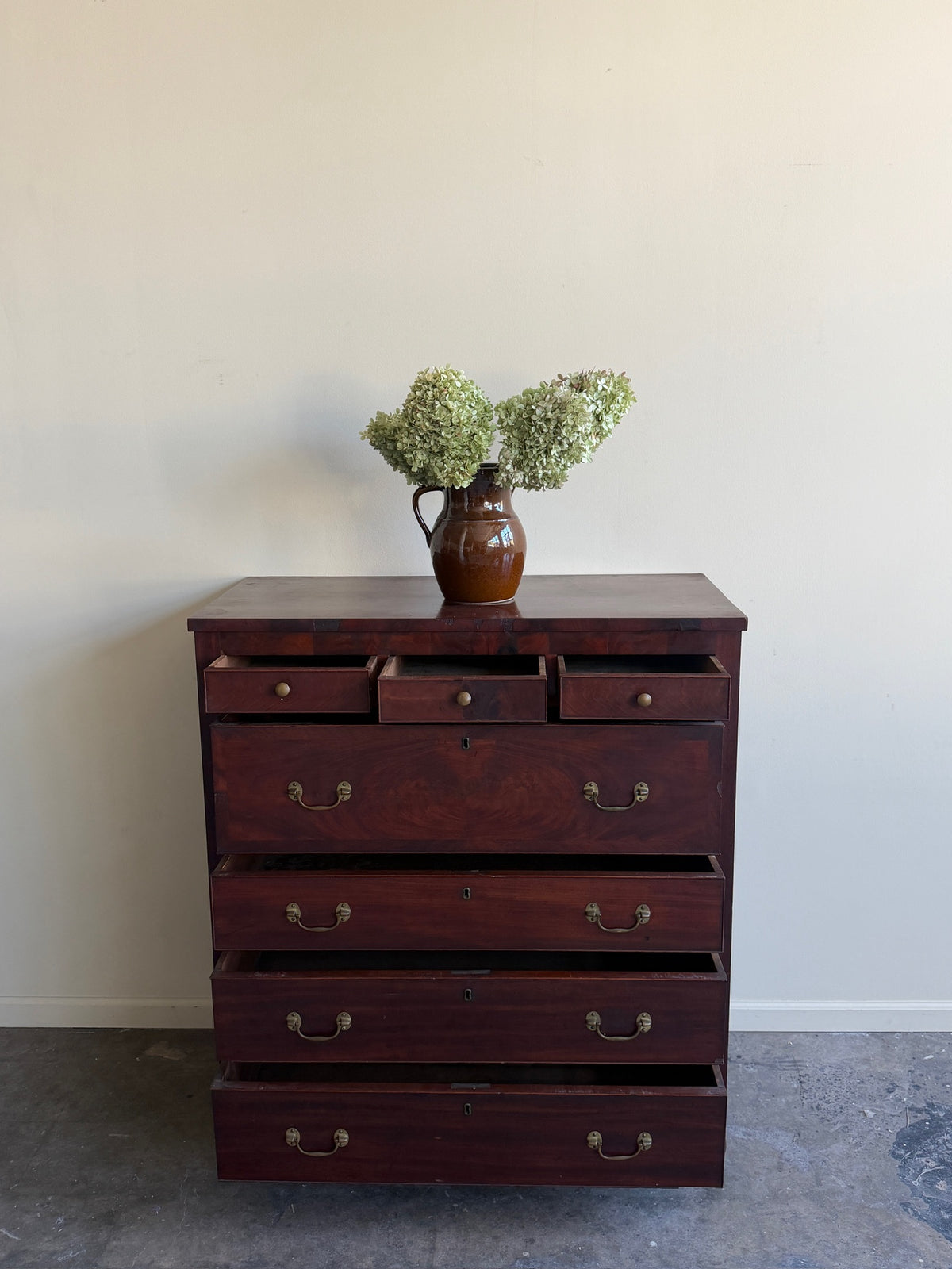 Empire mahogany tallboy dresser