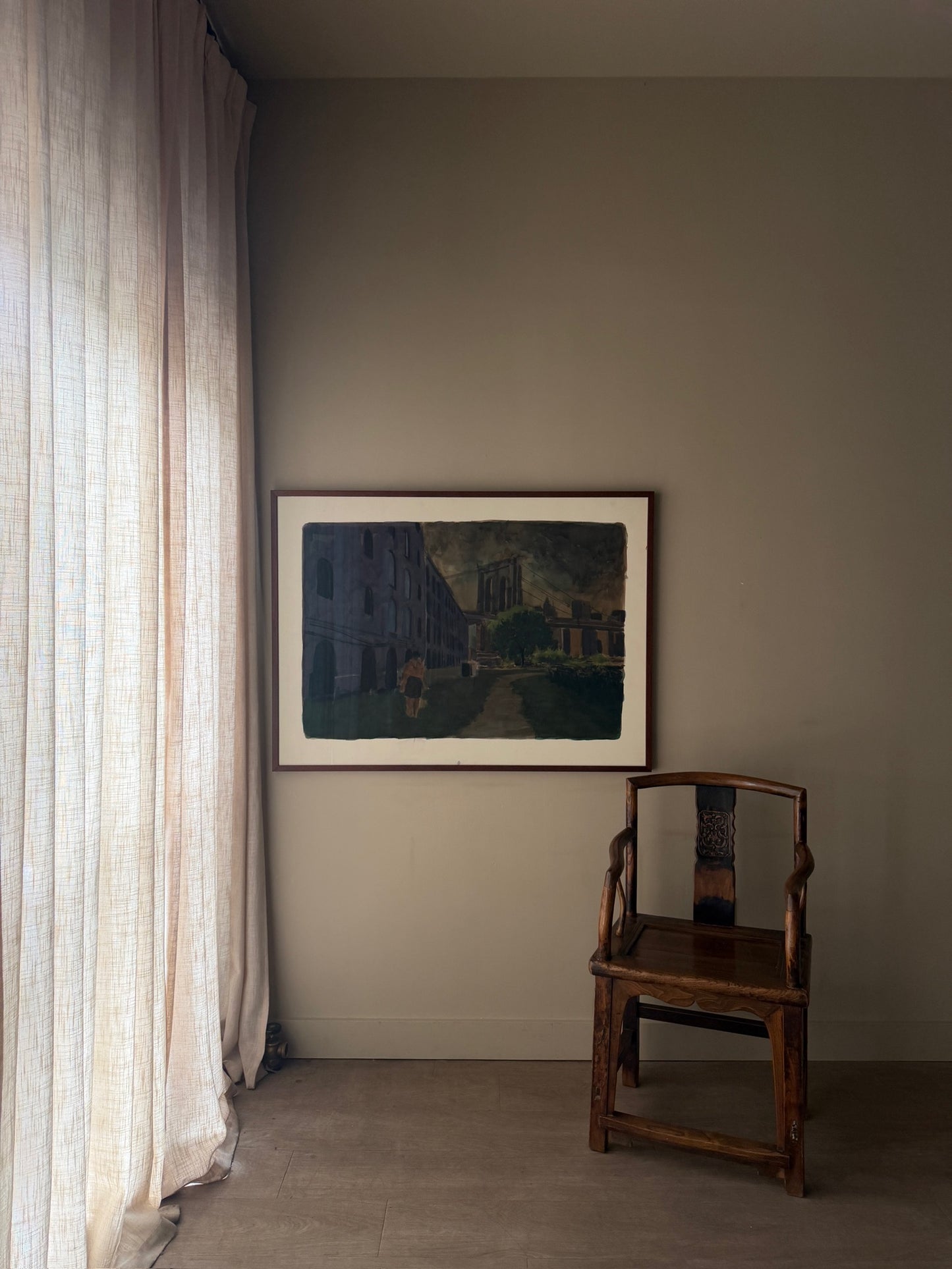 Brooklyn cityscape by Gang Qian (b. 1958)