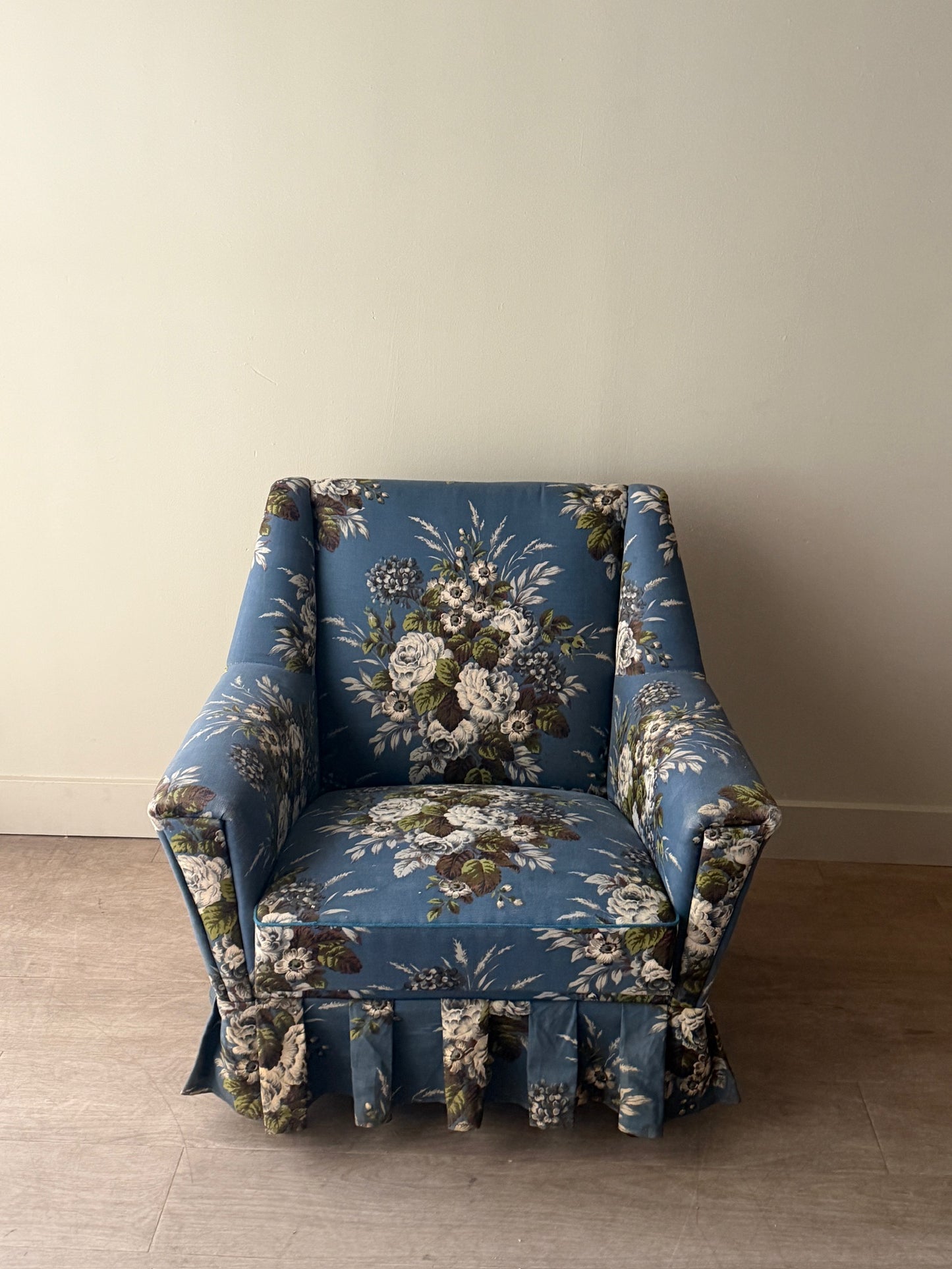 Swedish floral lounge chair