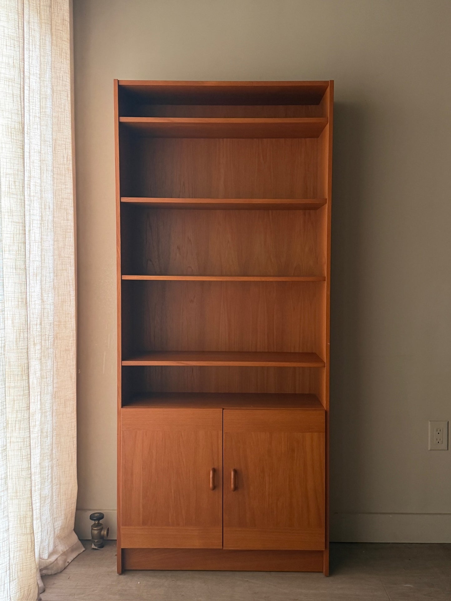 Danish teak bookcase cabinet