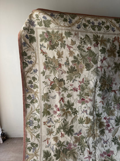 Needlepoint floral rug