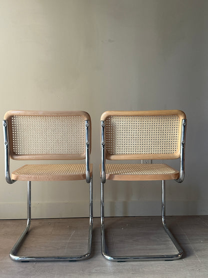 Pair of cesca chairs. Set of 2.