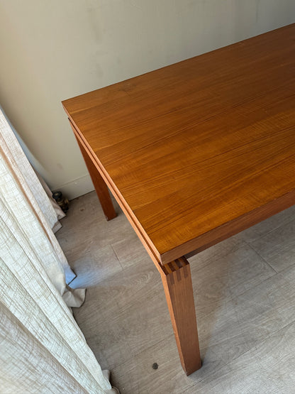 Teak extending dining table