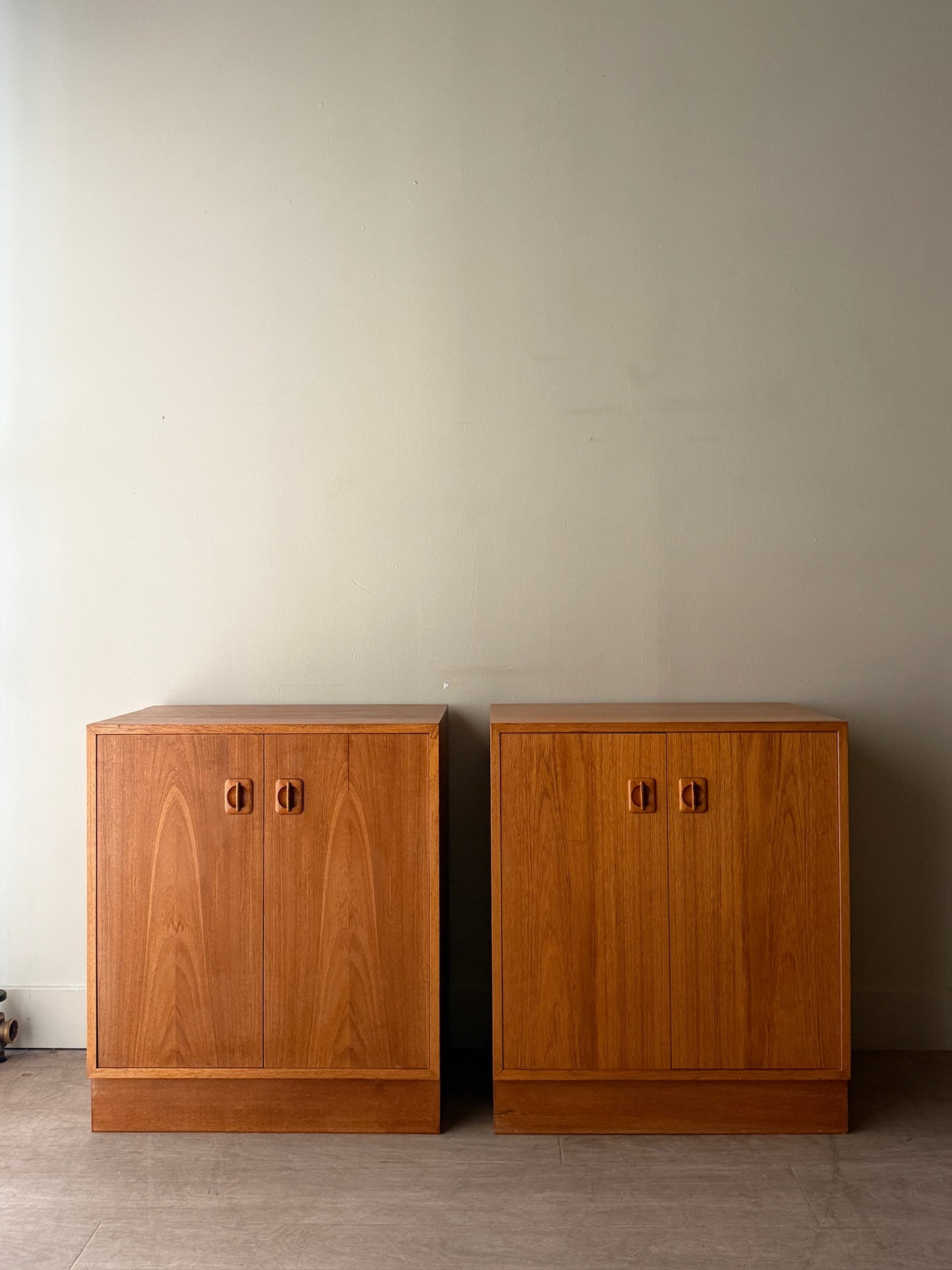 Small Danish teak cabinets. Sold individually.
