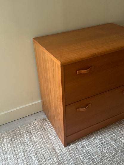 Teak file cabinet (left)