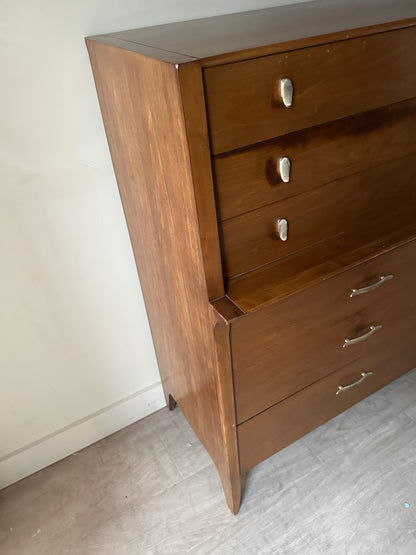 Walnut brass knob tallboy