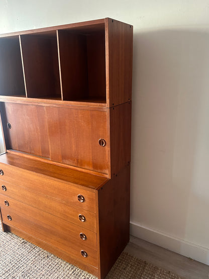 Three piece teak unit