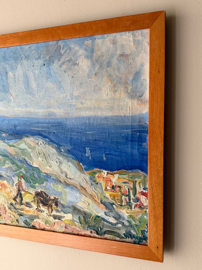 Impressionist South of France seascape. Signed.
