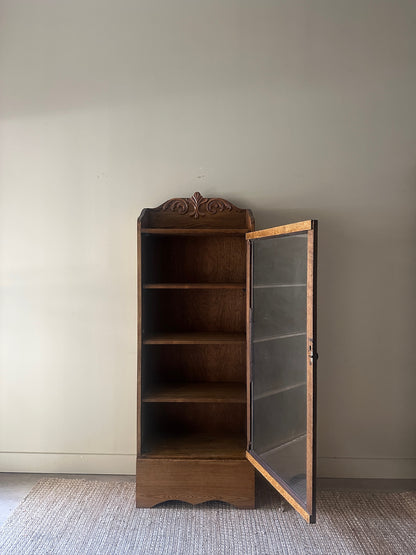Oak glass display case