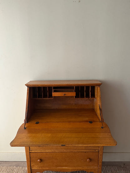 Oak secretary dresser