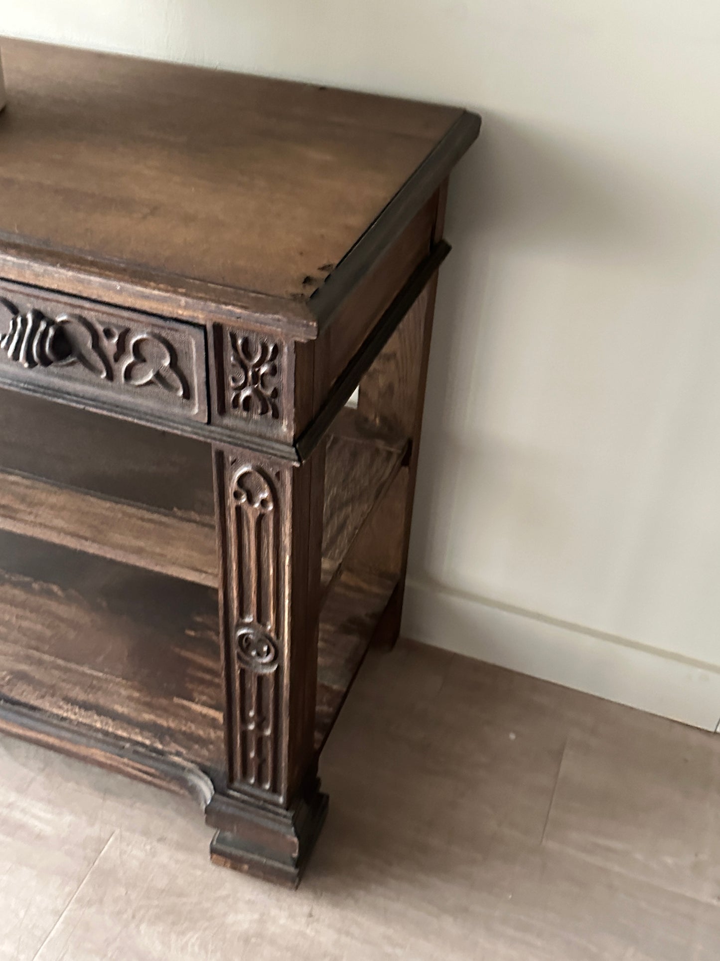 Carved console table