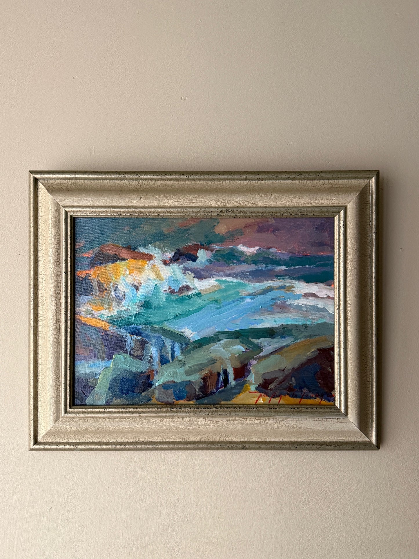 Abstract seascape. Signed.