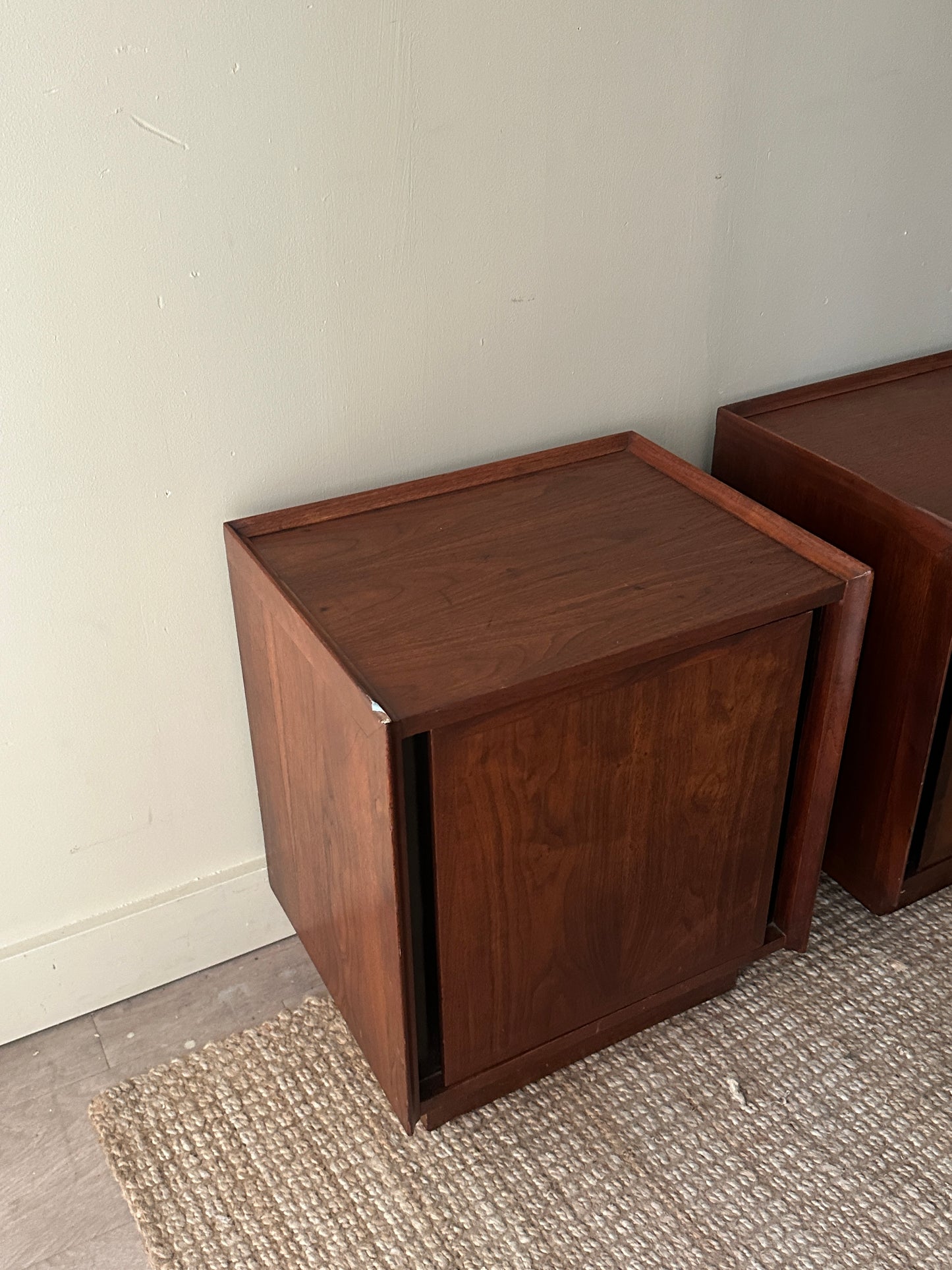 Walnut nightstands (sold individually)