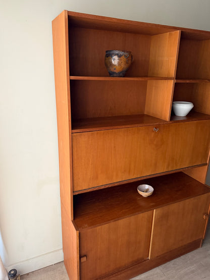 Danish teak two piece hutch