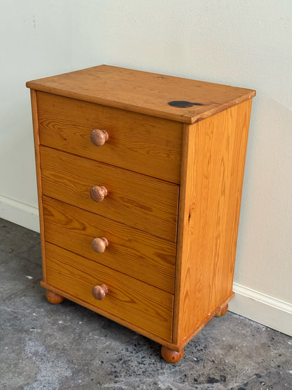 Swedish waxed pine nightstand