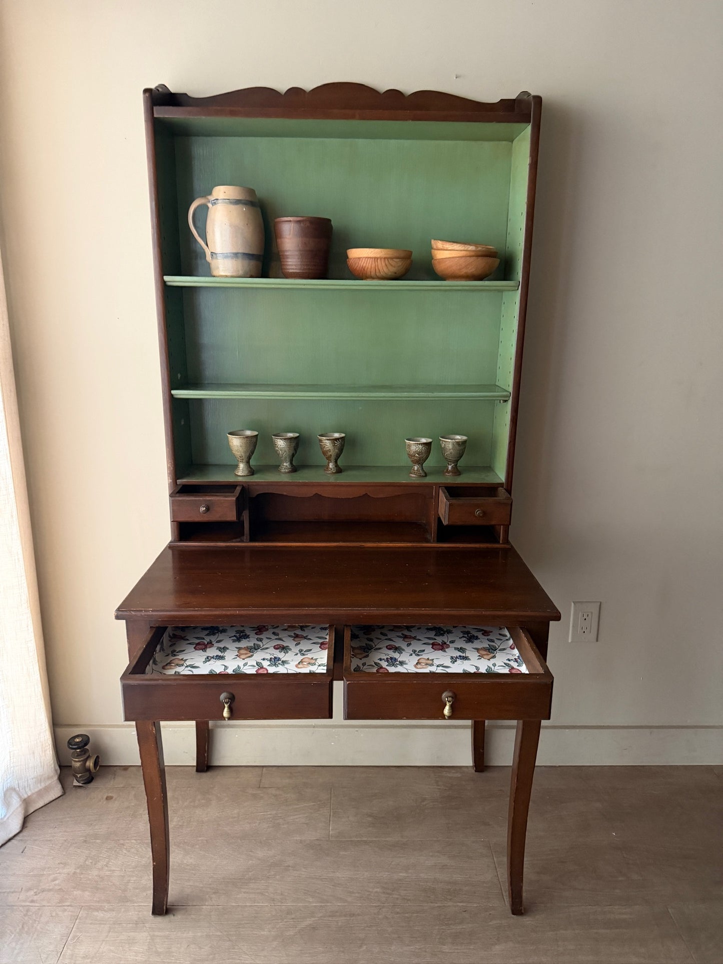 Edwardian two piece desk
