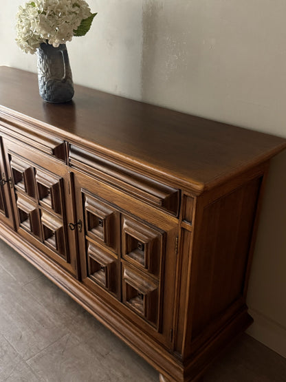 Oak carved sideboard