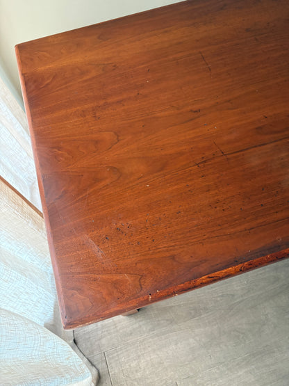 Walnut farmhouse dining table