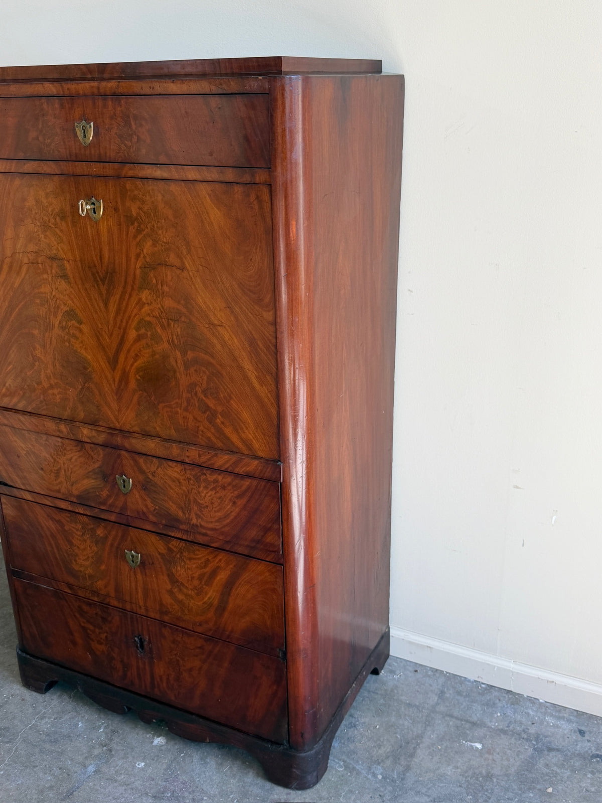 French Empire mahogany secretary desk