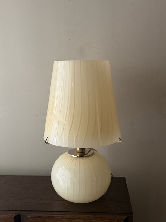 Italian glass two bulb lamp