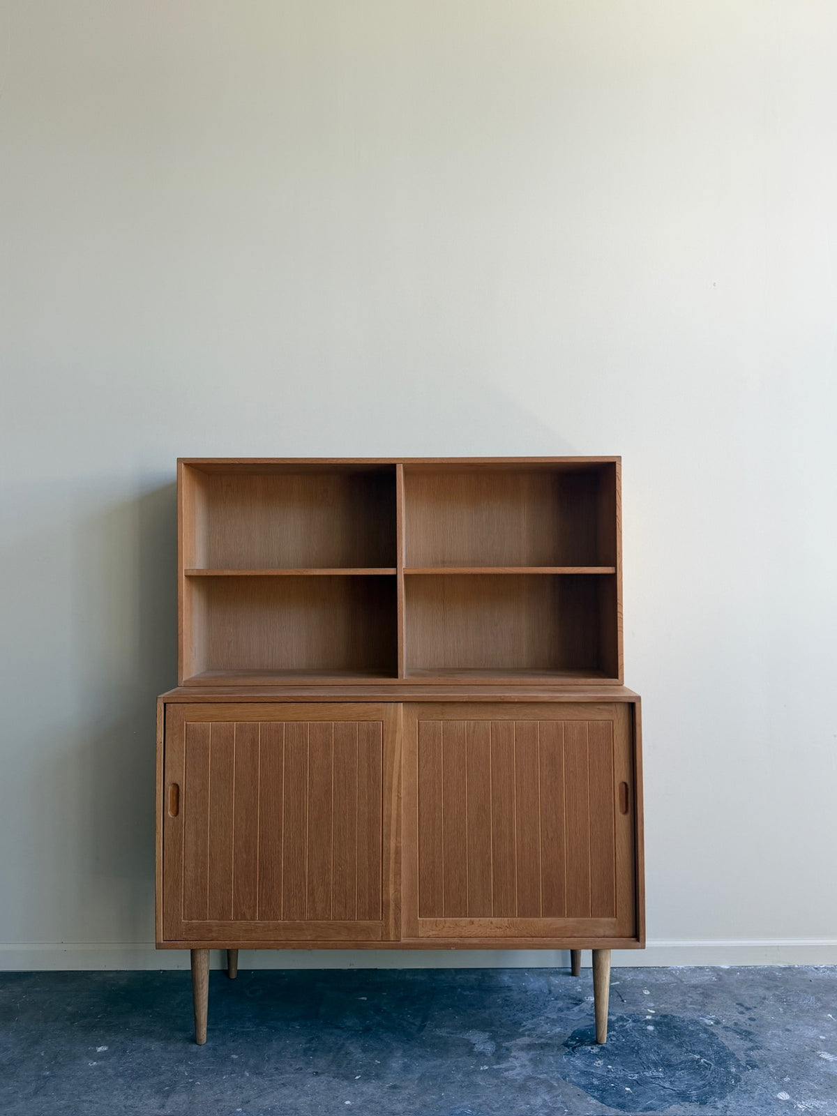 Eric Brouer Danish oak bookcase cabinet