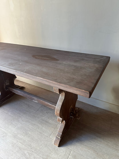 French pine trestle dining table