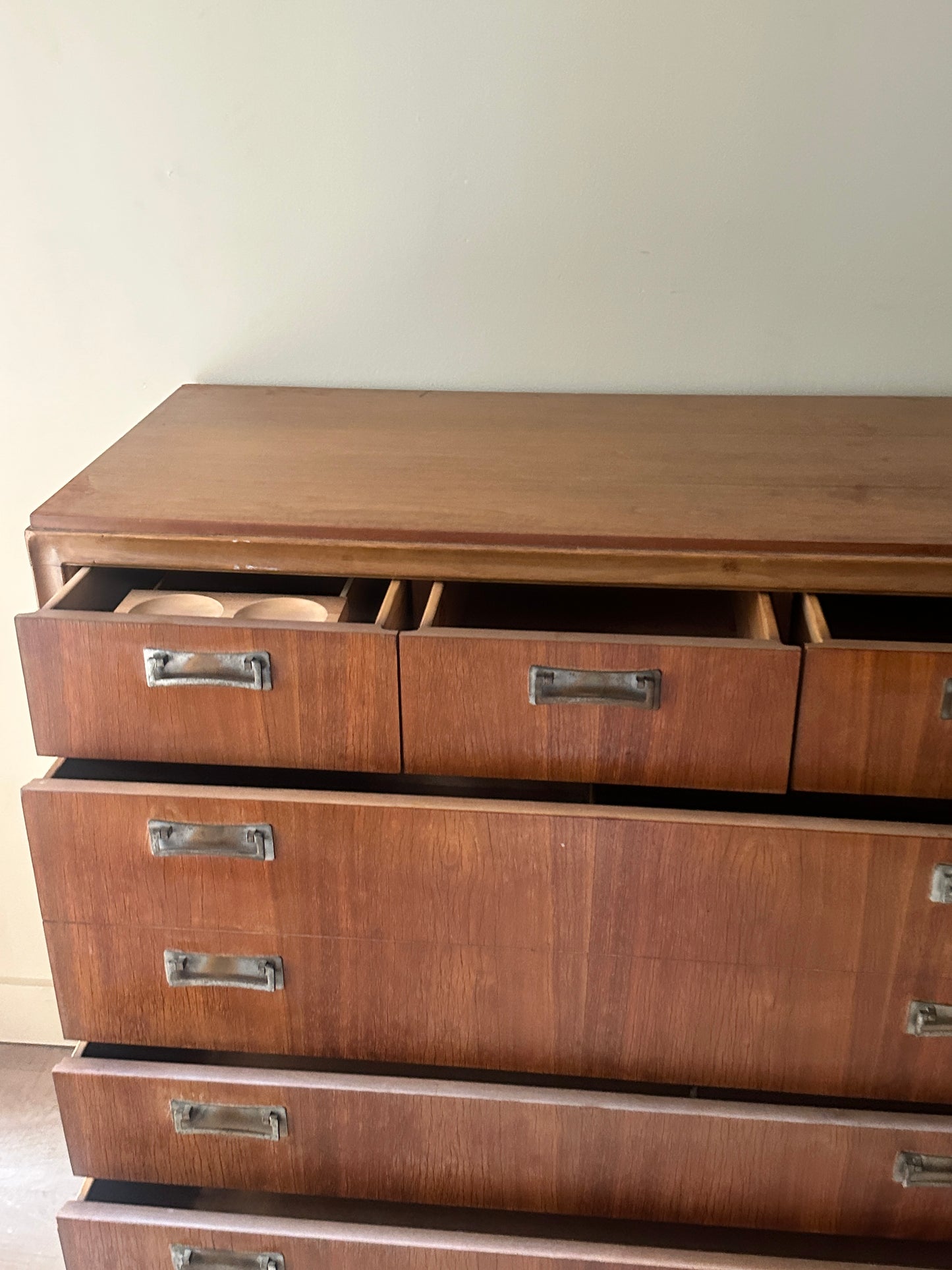 Walnut 8 drawer tallboy