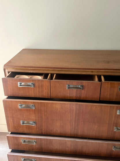Walnut 8 drawer tallboy