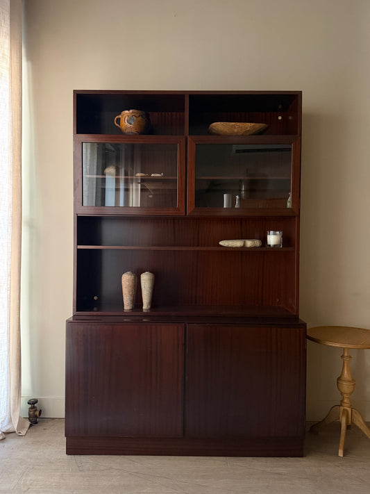 Gunni Omann Danish mahogany two piece hutch