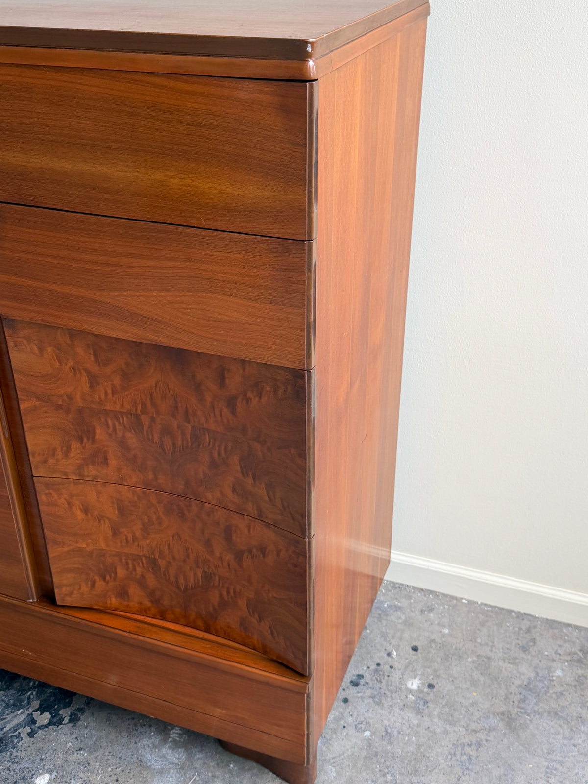 Walnut side by side dresser