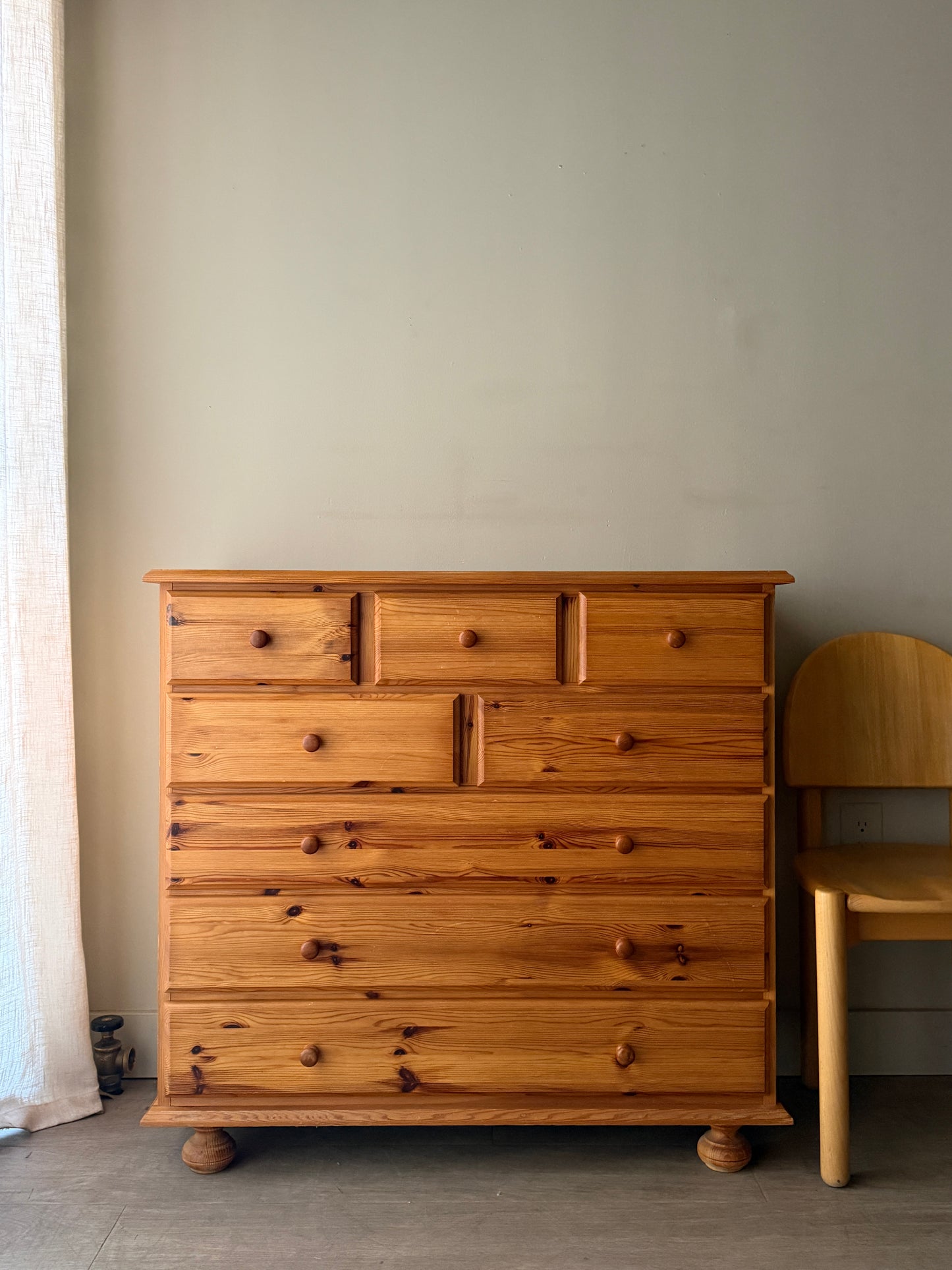 Danish Pine dresser with ball feet