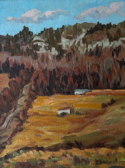 Nikos Tzanoff, "Bromont" Oil on Canvas 1983