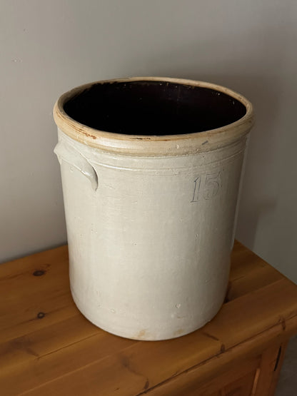Large stoneware crock
