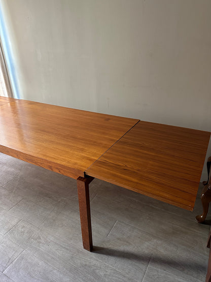 Teak extending dining table