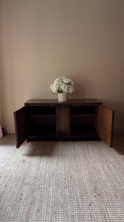 Walnut two door credenza