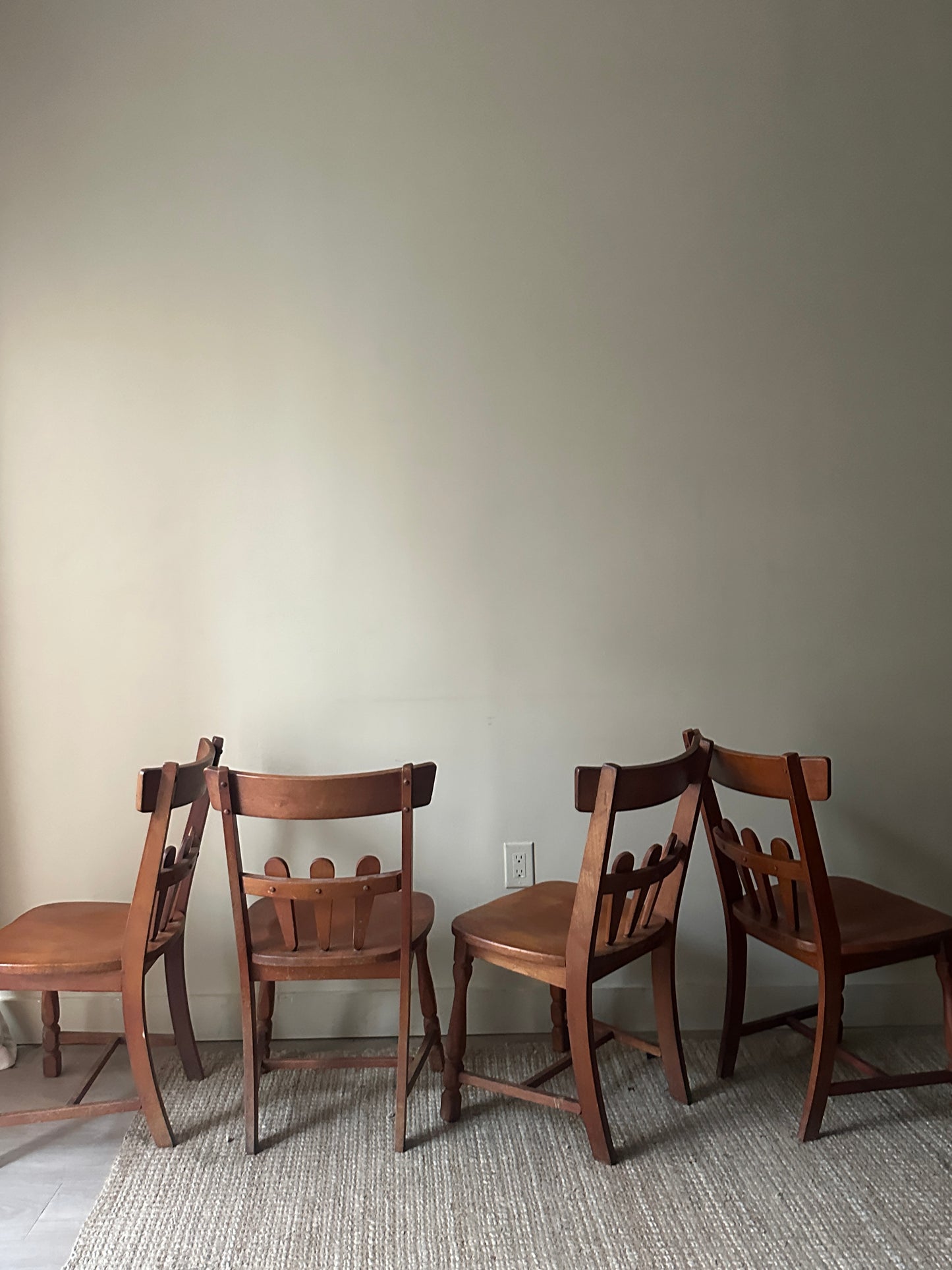 4 maple dining chairs. Sets of 2.